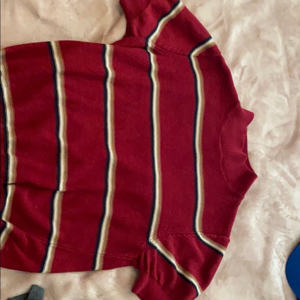 striped turtle neck shirt